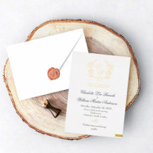 Cartes d'invitation de mariage à monogramme floral