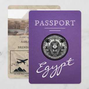 Cartes d'invitation de mariage au passeport égypti
