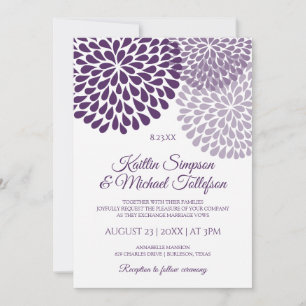 Cartes d'invitation de mariage aux couleurs de pru