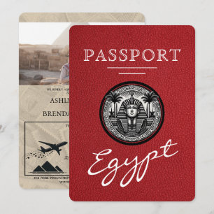 Cartes d'invitation de mariage avec passeport égyp