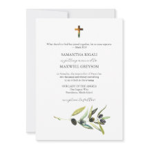 Cartes d'invitation de mariage catholique à l'aqua