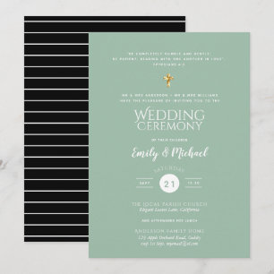 Cartes d'invitation de mariage catholique - Verset