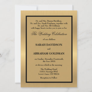 Cartes d'invitation de mariage classiques pour par