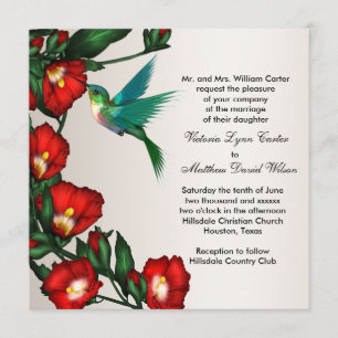 Cartes d'invitation de mariage Colibri