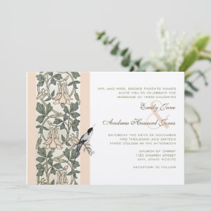 Cartes d'invitation de mariage Colibri Rose Millén