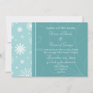 Cartes d'invitation de mariage d'hiver