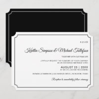 Cartes d'invitation de mariage élégantes avec bord