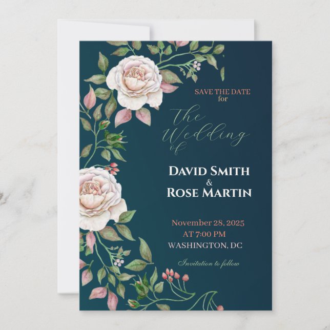 Cartes d'invitation de mariage élégantes pour vous (Devant)