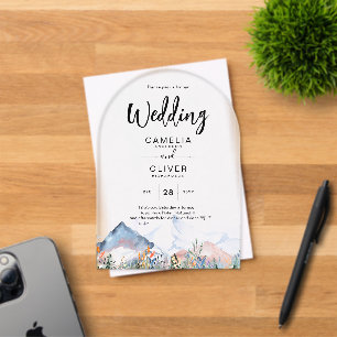 Cartes d'invitation de mariage en acrylique Zazzle