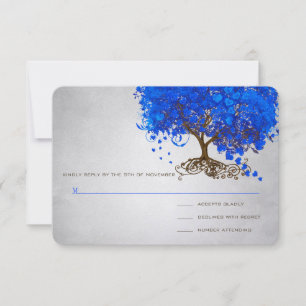 Cartes d'invitation de mariage en forme d'arbre à