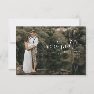Cartes d'invitation de mariage en fuite avec photo