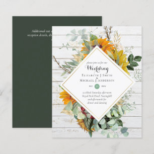 Cartes d'invitation de mariage florales violet fon