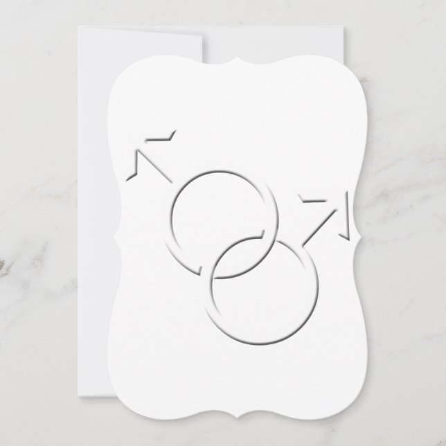 Cartes d'invitation de mariage Gay Pride pour l'am (Devant)