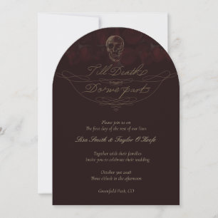 Cartes d'invitation de mariage jusqu'à la mort