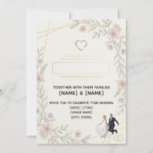 Cartes d'invitation de mariage personnalisées et m