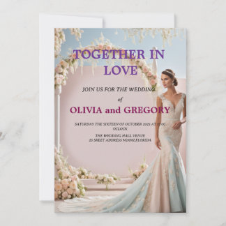 Cartes d'invitation de mariage personnalisées | Pe