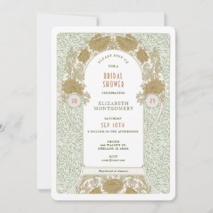 Cartes d'invitation de mariage rétro Art nouveau M