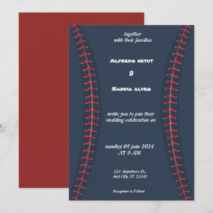 Cartes d'invitation de mariage sur le thème du bas