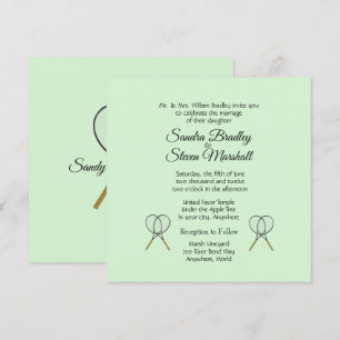 Cartes d'invitation de mariage sur le thème du ten