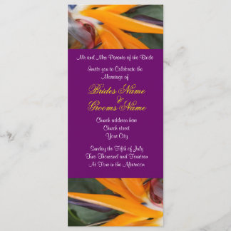 Cartes d'invitation de mariage tropical Passion au