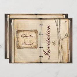 Cartes d'invitation de mariage vintage