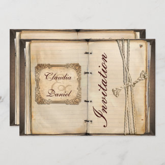 Cartes d'invitation de mariage vintage