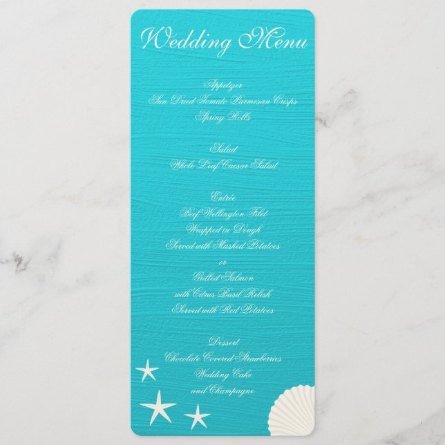 Cartes d'invitation de menu de mariage personnalis (Devant)
