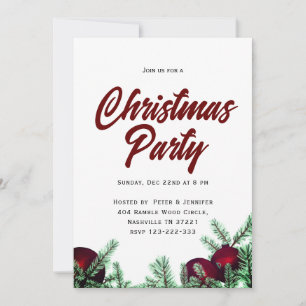 Cartes d'invitation de Noël