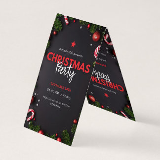 "Cartes d'invitation de Noël élégantes & décoratio