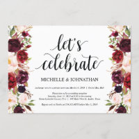 Cartes d'invitation de réception de mariage champê
