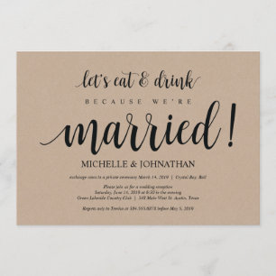 Cartes d'invitation de réception de mariage en fui