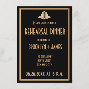Cartes d'invitation de répétition de mariage Art D