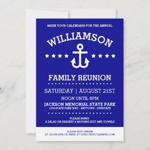 Cartes d'invitation de réunion de famille sur le t