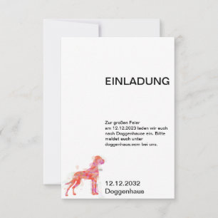 Cartes d'invitation Dogue