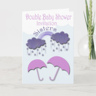 Cartes d'invitation double Baby shower