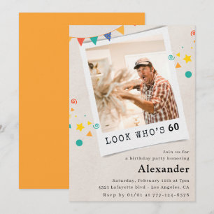 Cartes d'invitation drôles pour les 60 ans Hommes