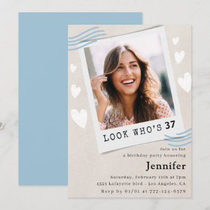 Cartes d'invitation drôles pour ses 37 ans avec ph
