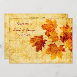 Cartes d'invitation du mariage de automne