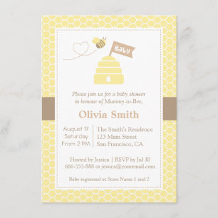 Cartes d'invitation élégantes et mignonnes pour un