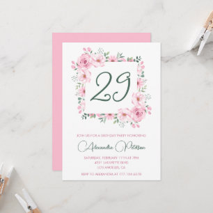 Cartes d'invitation élégantes pour 29e anniversair