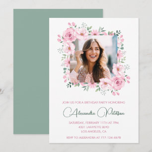 Cartes d'invitation élégantes pour 39e anniversair