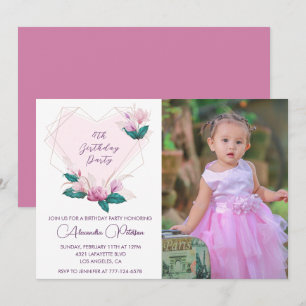 Cartes d'invitation élégantes pour 4ème anniversai