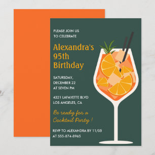 Cartes d'invitation élégantes pour 95e anniversair