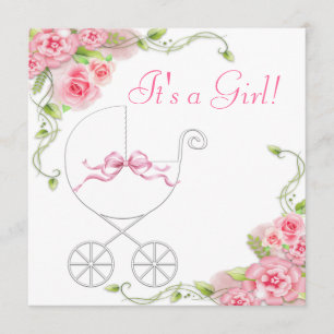 Cartes d'invitation élégantes pour Baby Shower ave