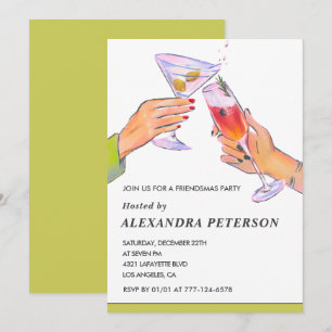 Cartes d'invitation élégantes pour Friendsmas Cock