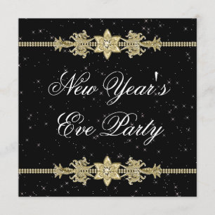 Cartes d'invitation élégantes pour le Nouvel An en