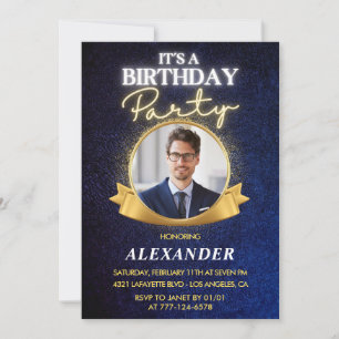Cartes d'invitation élégantes pour les 39 ans d'un