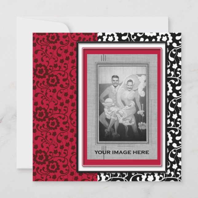 Cartes d'invitation élégantes pour les 50 ans de m (Devant)