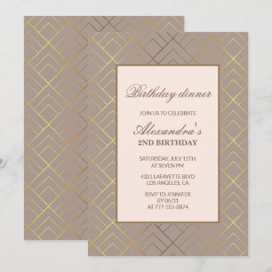 Cartes d'invitation élégantes pour un 2ème anniver