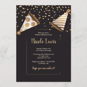 Cartes d'invitation élégantes pour un anniversaire
